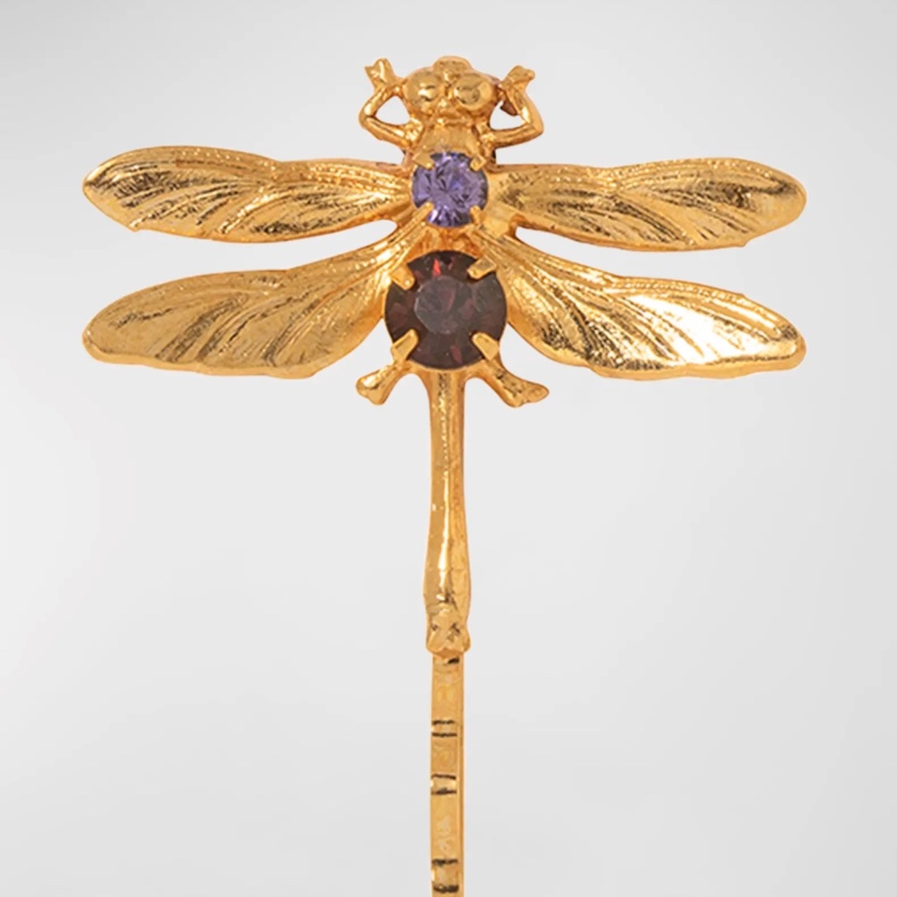Jennifer Behr Emery Dragonfly Gold Hair Pin Bobby Pin